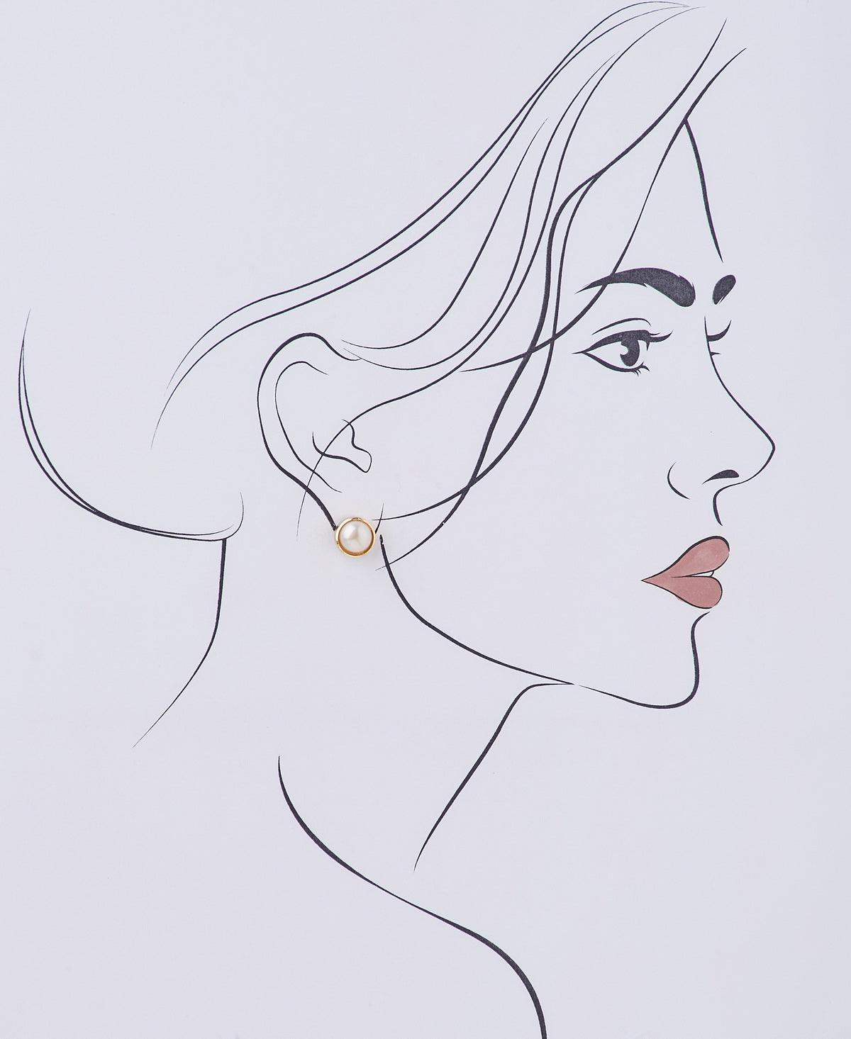 Classy White Pearl Stud Earring - Chandrani Pearls