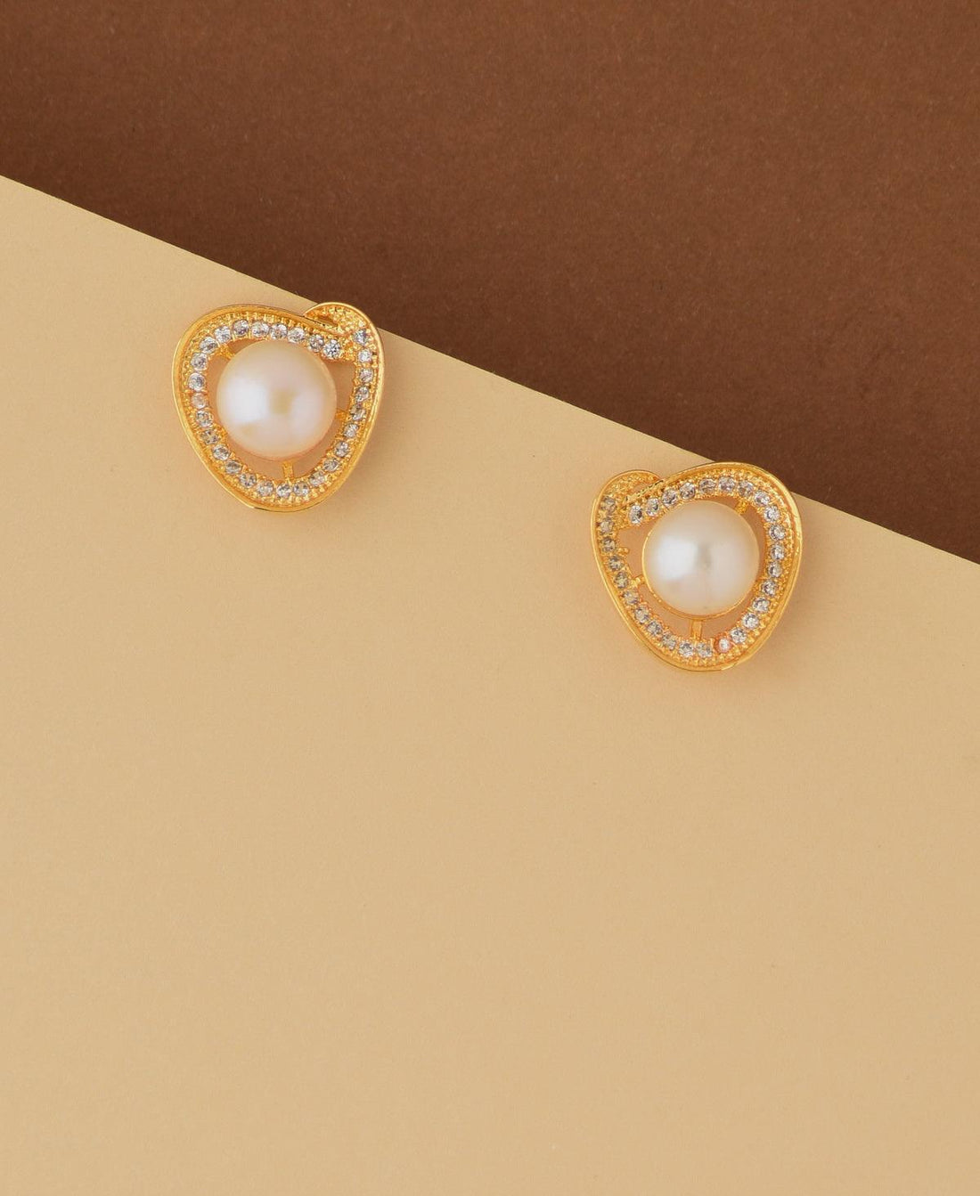 Classy White Pearl Stud Earring - Chandrani Pearls