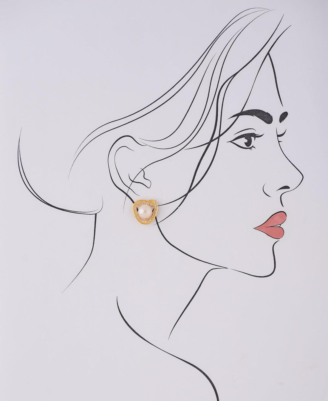Classy White Pearl Stud Earring - Chandrani Pearls