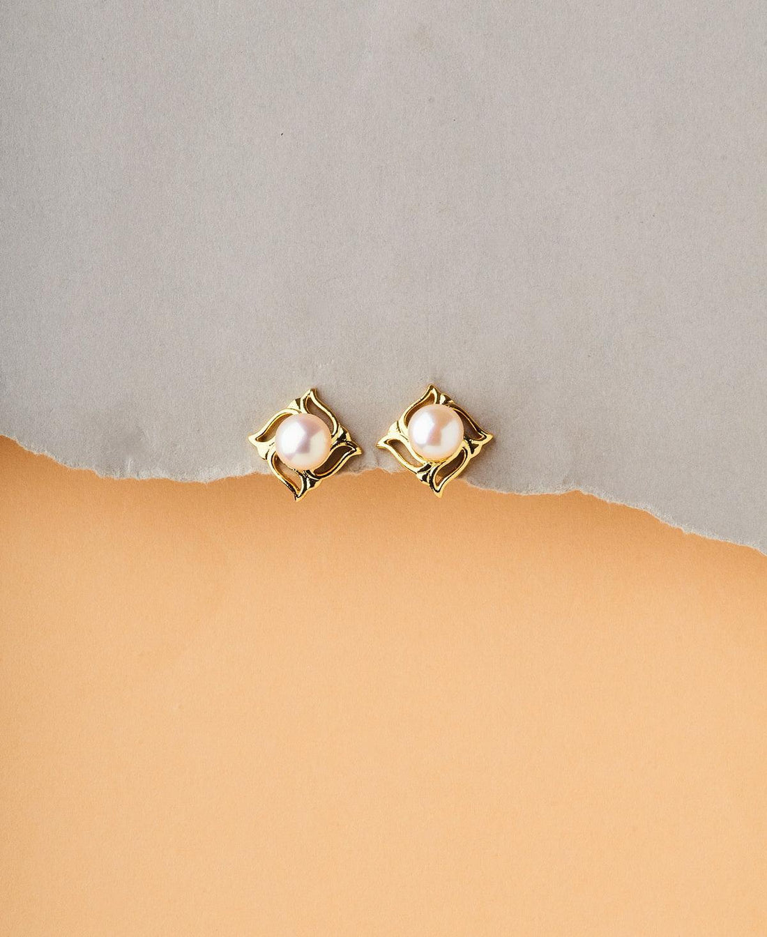 Classy White Stud Earrings - Chandrani Pearls