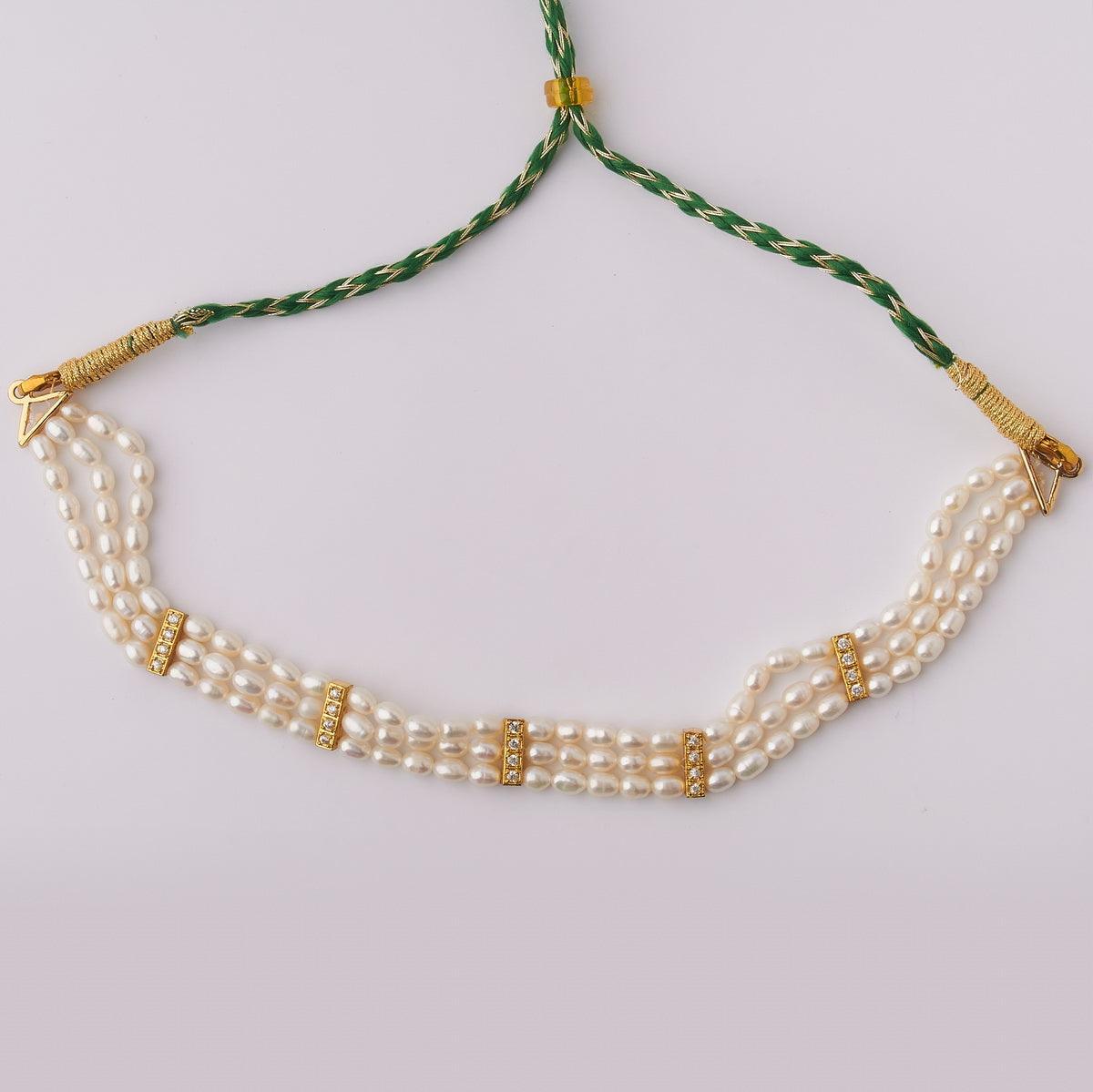Classy and Simple Real Pearl Choker Necklace - Chandrani Pearls