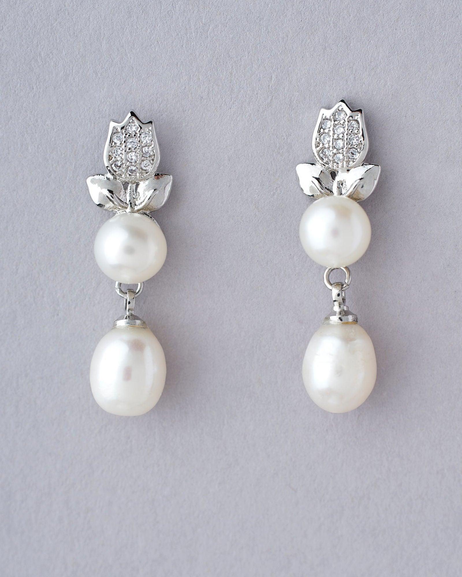 Cute Blossom Pearl Earrings - Chandrani Pearls