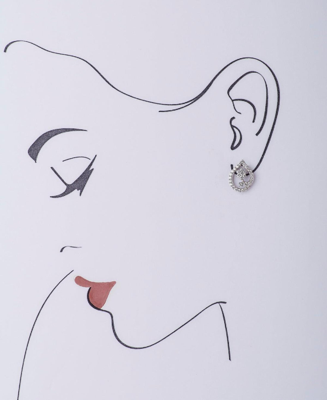 Dainty Stone Studded Silver Flower Earrings - Chandrani Pearls