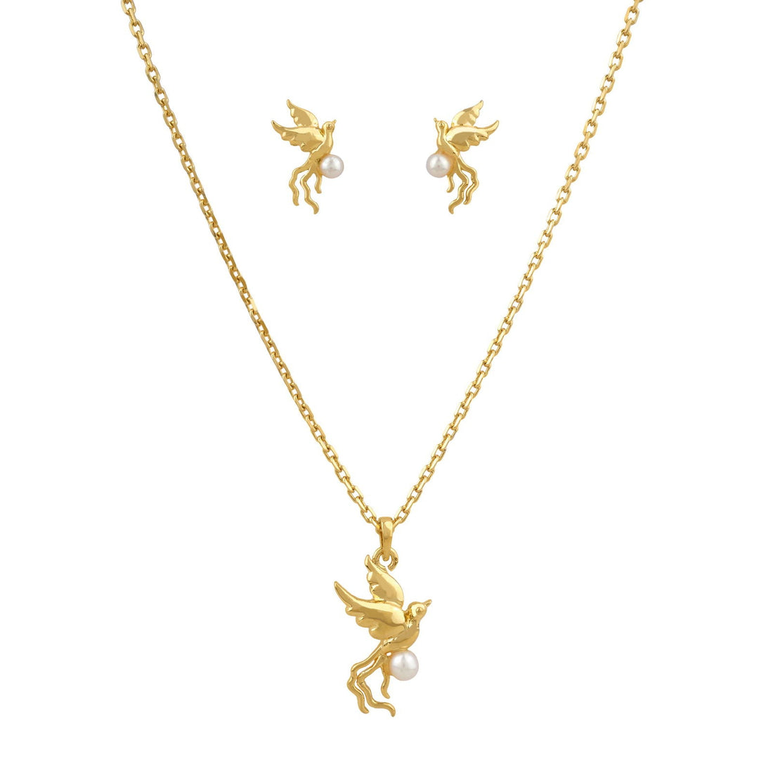 Dancing Doves Necklace Set - Bold N' Italic