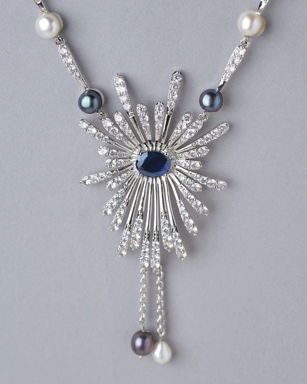 Deepa's Celestial Elegance Necklace Set - Chandrani Pearls