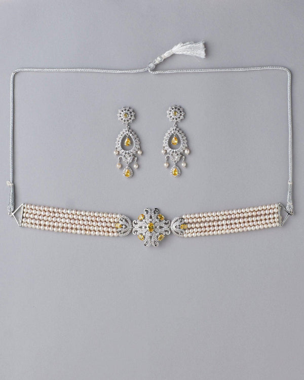 Deepa's Regal Flair Necklace Set - Chandrani Pearls