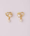 Delicate Heart Pearl Hanging Earring - Chandrani Pearls
