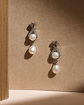 Delicate Snowflake Drop Pearl Earrings - Chandrani Pearls