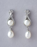 Delicate Snowflake Drop Pearl Earrings - Chandrani Pearls
