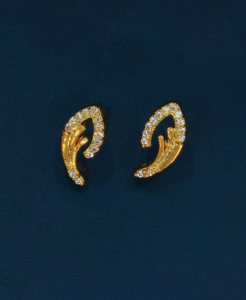 Delicate Stone Studded Earring - Chandrani Pearls