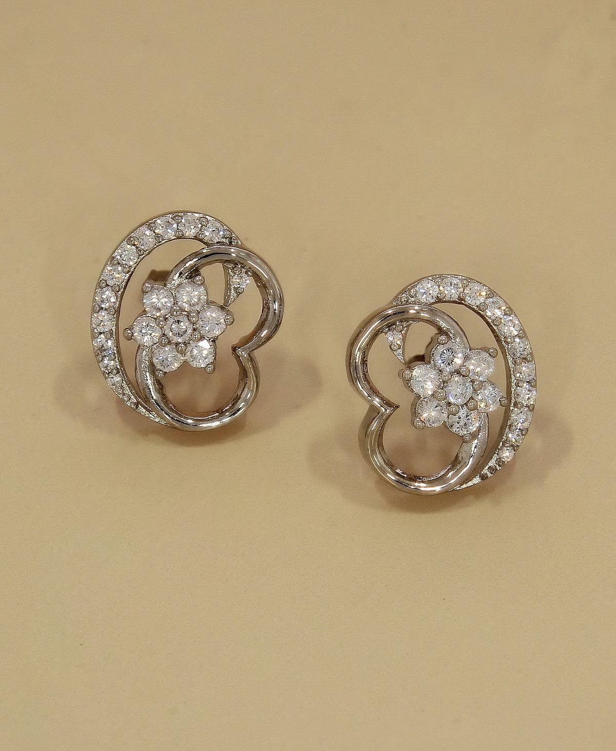 Delicate Stone Studded Earring - Chandrani Pearls