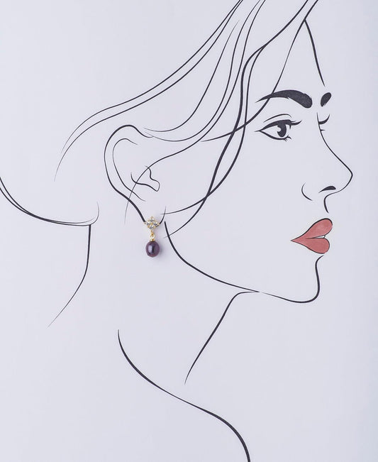 Delicate Stone Studded Earring - Chandrani Pearls