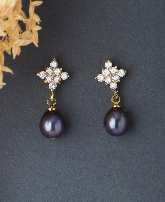 Delicate Stone Studded Earring - Chandrani Pearls