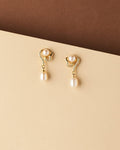 Delicate Stone Studded Pearl Earring - Chandrani Pearls