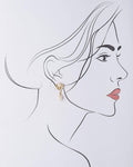 Delicate Stone Studded Pearl Earring - Chandrani Pearls