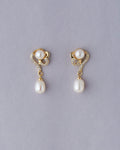 Delicate Stone Studded Pearl Earring - Chandrani Pearls