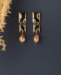 Delicate Stone Studded Pearl Hanging Earring - Chandrani Pearls