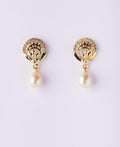 Delicate Stone Studded Pearl Hanging Earring - Chandrani Pearls