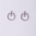 Delicate Stone Studded Silver Earring - Chandrani Pearls