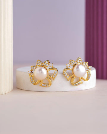 Delicate Stud Pearl Earring - Chandrani Pearls