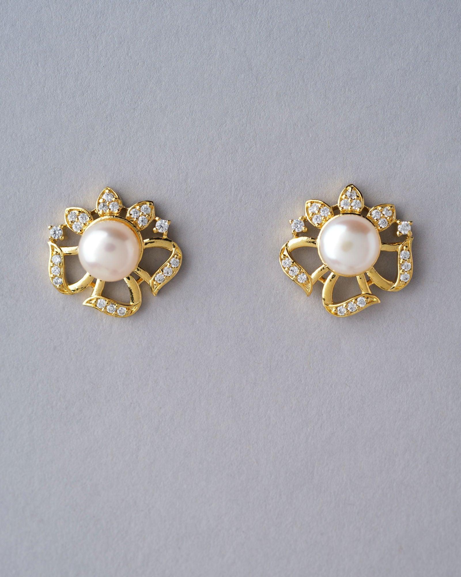 Delicate Stud Pearl Earring - Chandrani Pearls