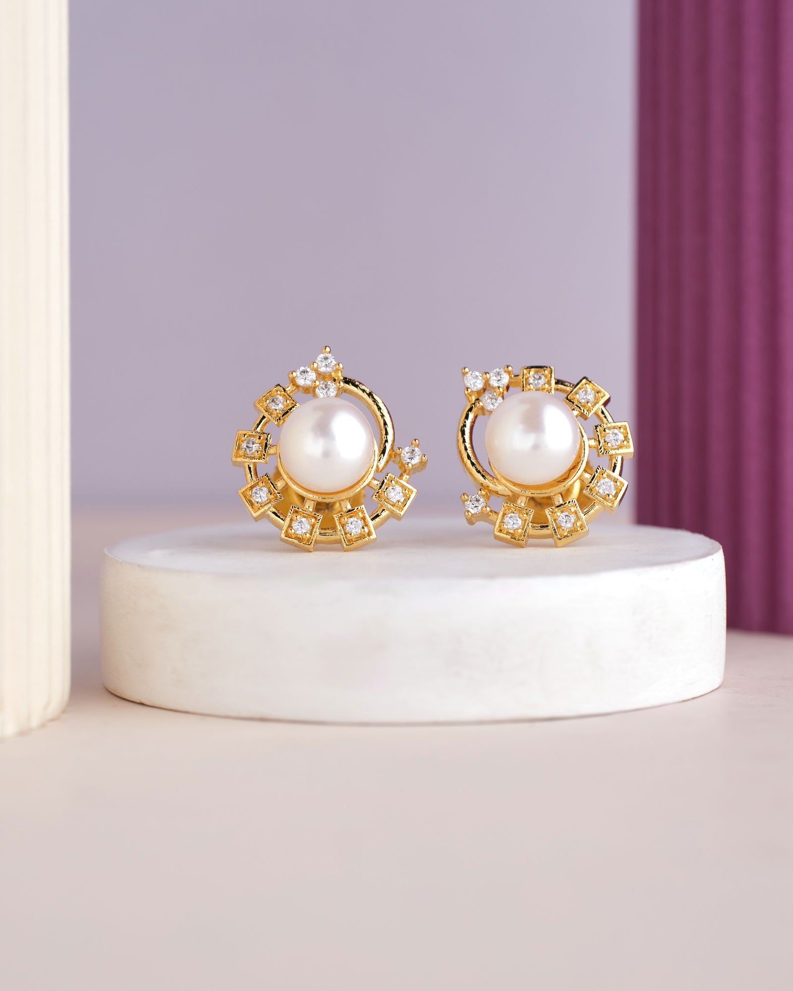 Delicate Stud Pearl Earring - Chandrani Pearls