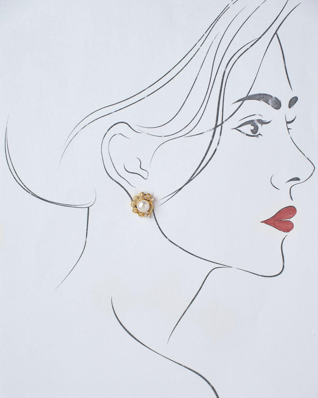 Delicate Stud Pearl Earring - Chandrani Pearls