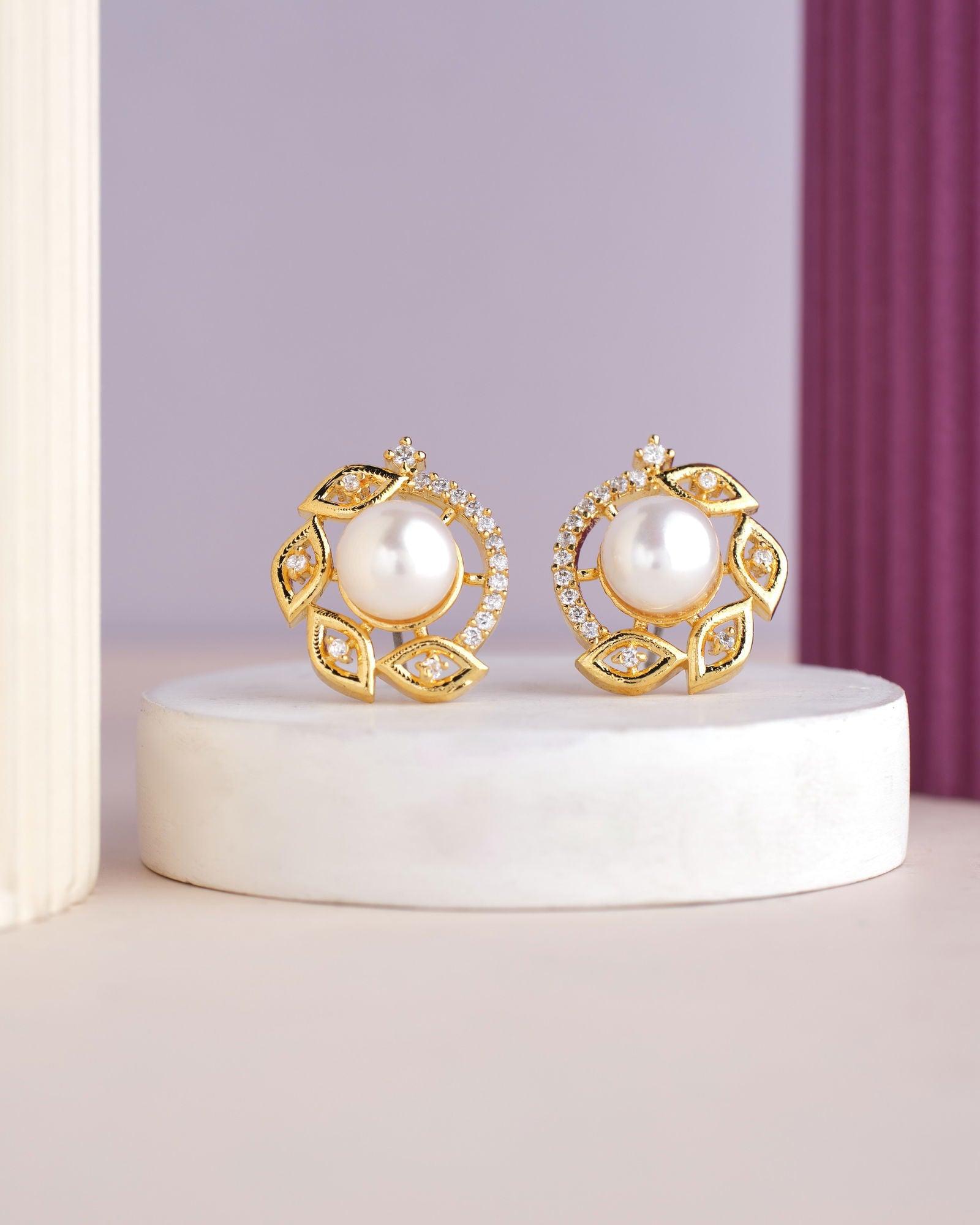 Delicate Stud Pearl Earring - Chandrani Pearls