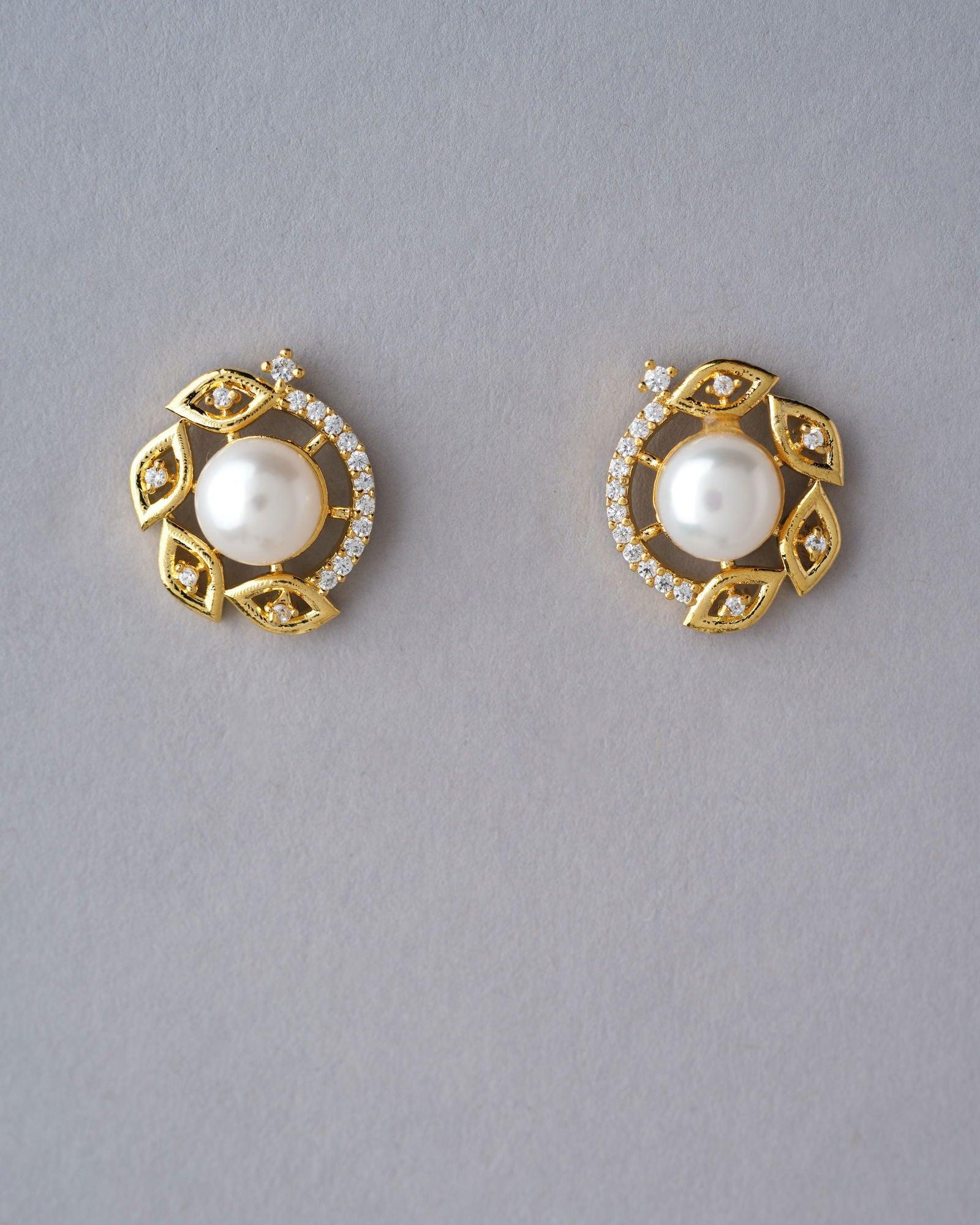 Delicate Stud Pearl Earring - Chandrani Pearls