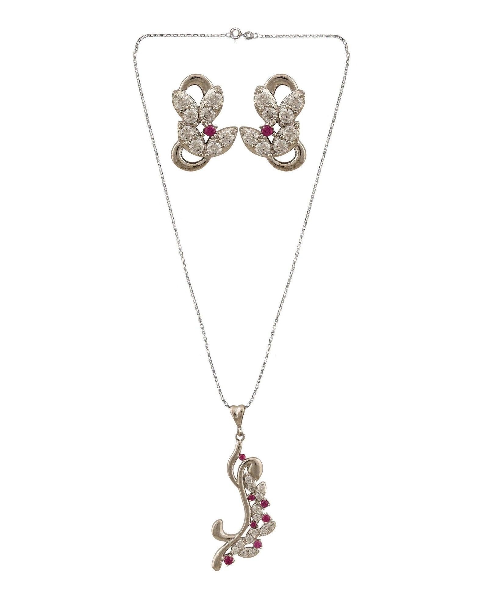 Delightful 925 Silver Pendant Set - Chandrani Pearls