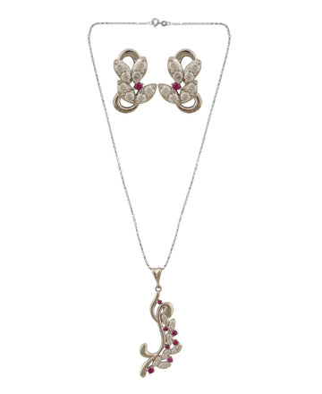 Delightful 925 Silver Pendant Set - Chandrani Pearls