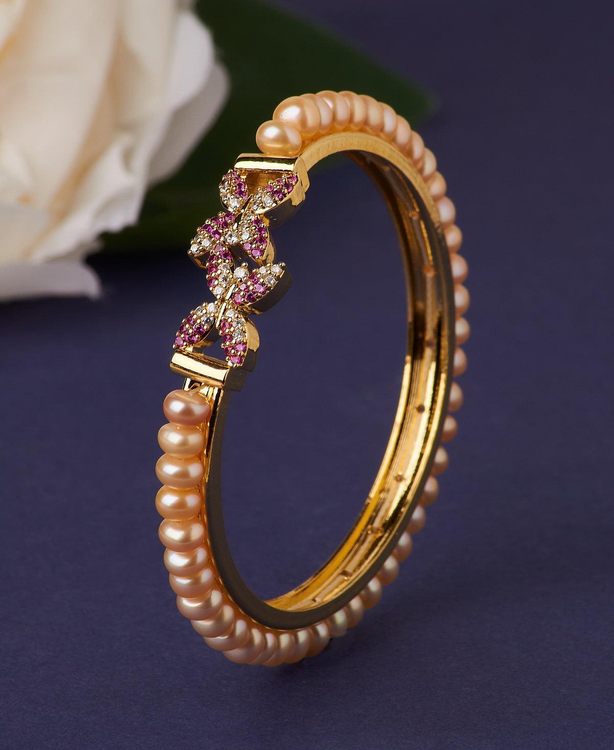 Delightful Real Pearl Bangle - Chandrani Pearls