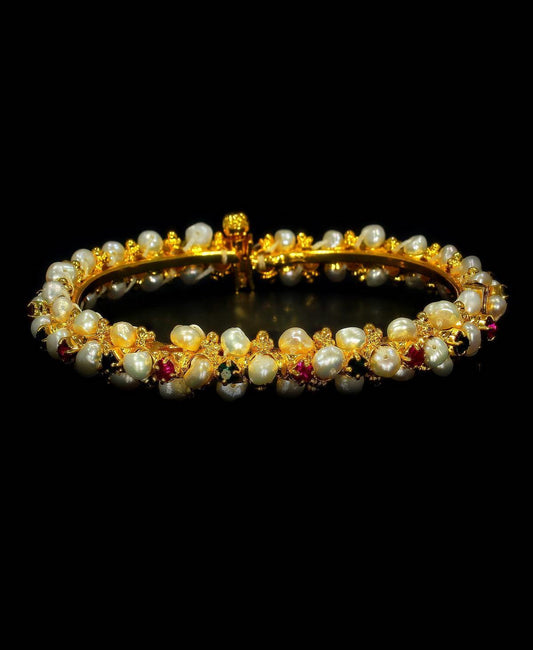 Delightful Real Pearl Bangle - Chandrani Pearls