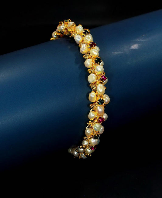 Delightful Real Pearl Bangle - Chandrani Pearls