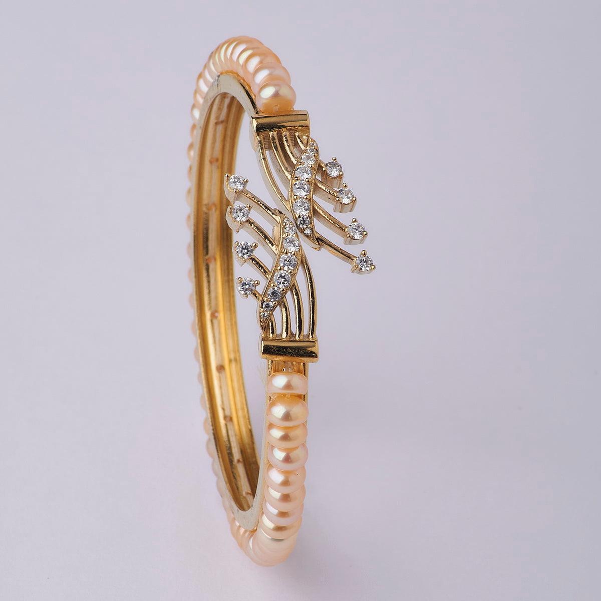 Delightful Real Pearl Bangle - Chandrani Pearls