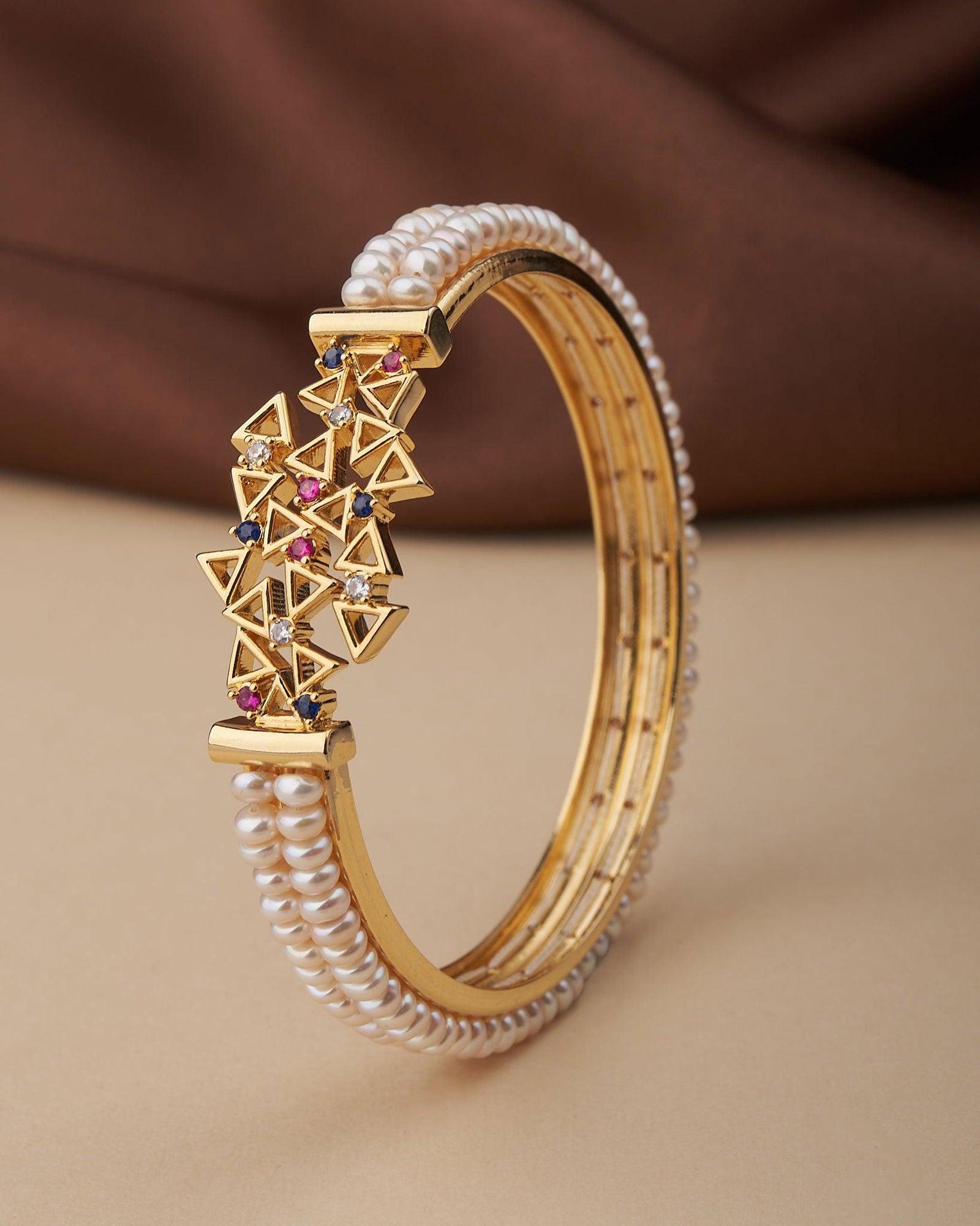 Delightful Real Pearl Bangle - Chandrani Pearls