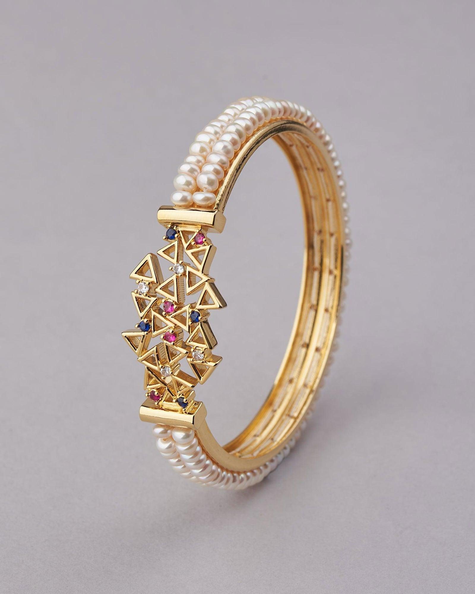 Delightful Real Pearl Bangle - Chandrani Pearls