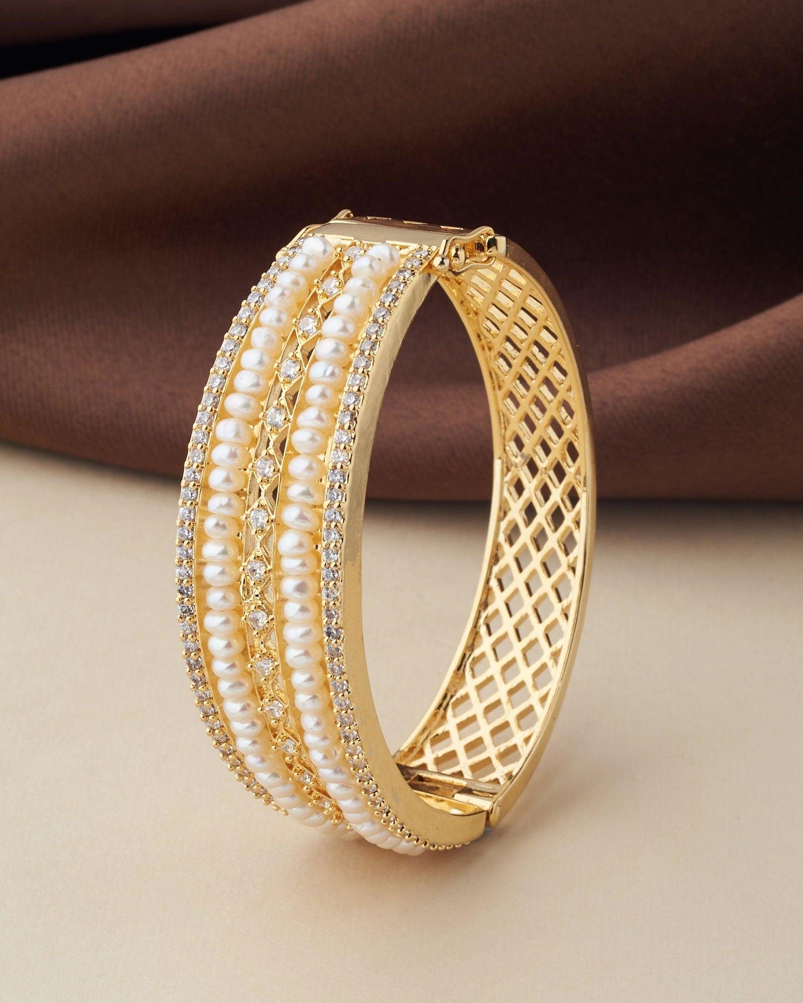 Delightful Real Pearl Bangle - Chandrani Pearls