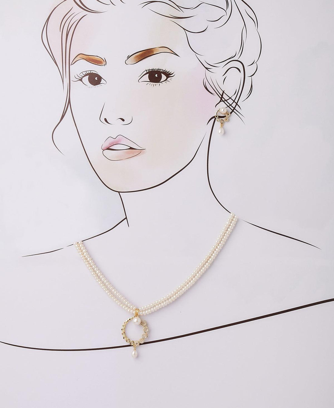 Delightful Real Pearl Necklace Set - Chandrani Pearls