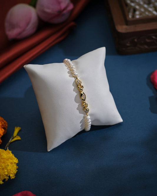 Dorie White Pearl Braclet - Chandrani Pearls