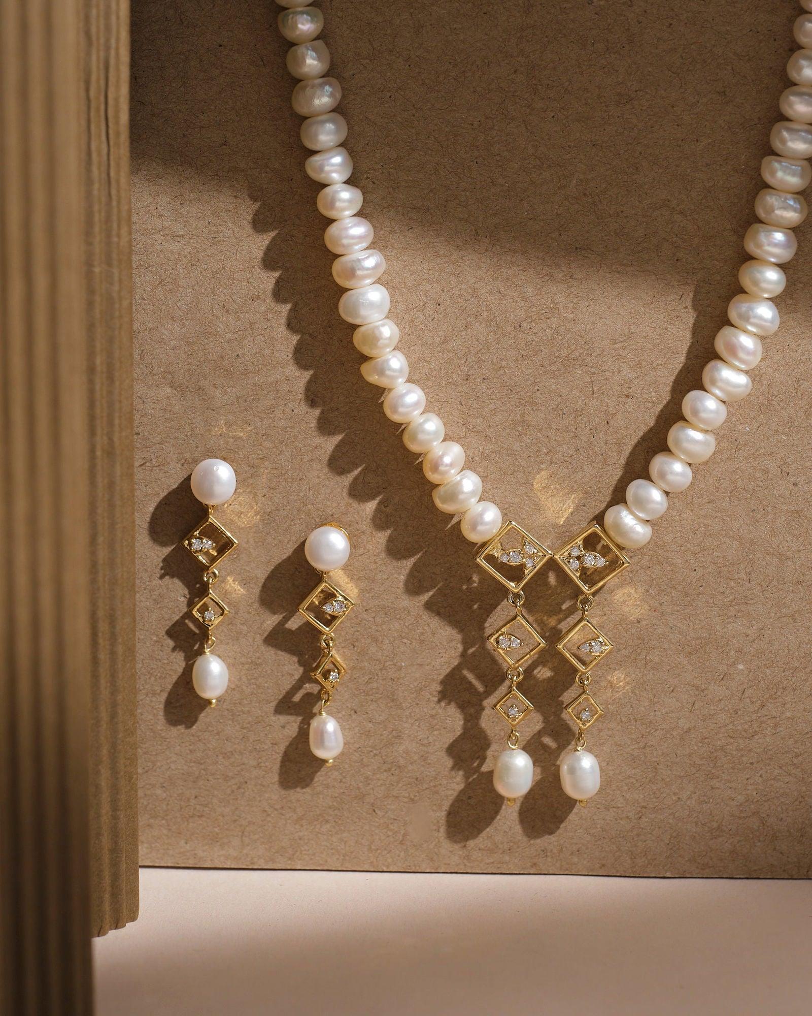 Double Regal Necklace Set - Chandrani Pearls