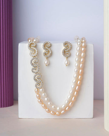 Double Side Necklace Set - Chandrani Pearls