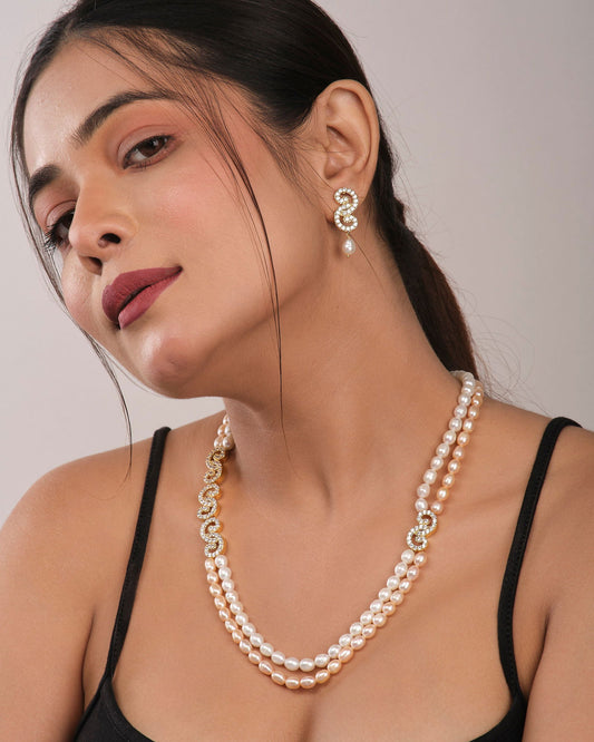 Double Side Necklace Set - Chandrani Pearls