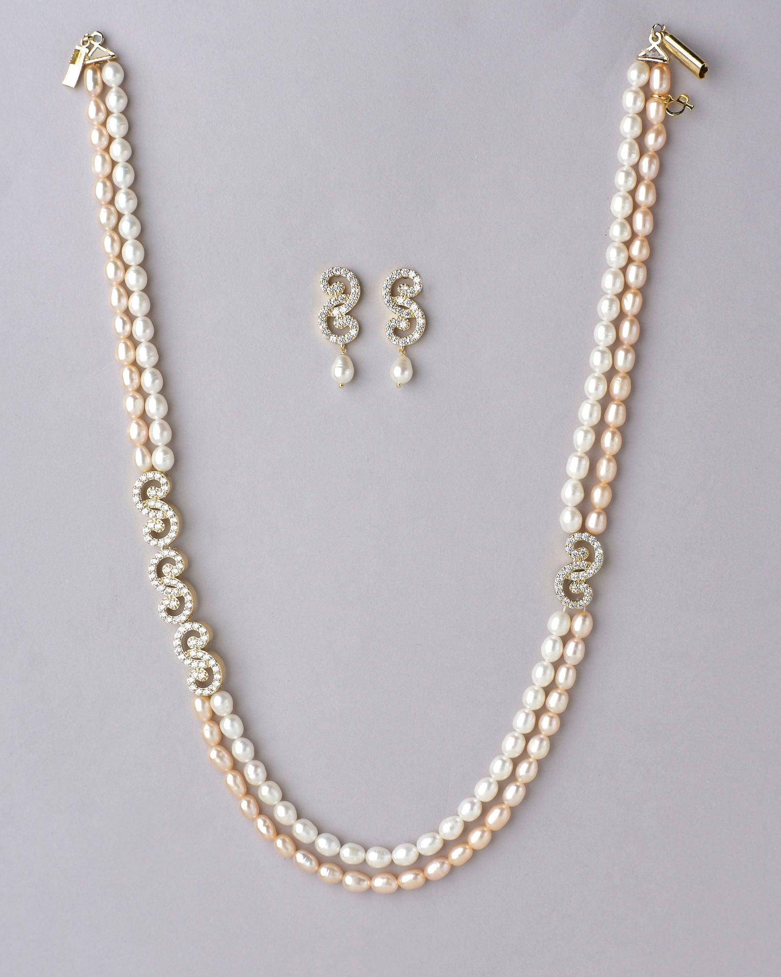 Double Side Necklace Set - Chandrani Pearls