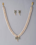 Double String Warm White Pearl Necklace Set - Chandrani Pearls