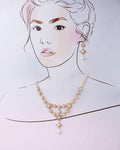 Dual Tone Pearl and Stone Necklace Set - Chandrani Pearls