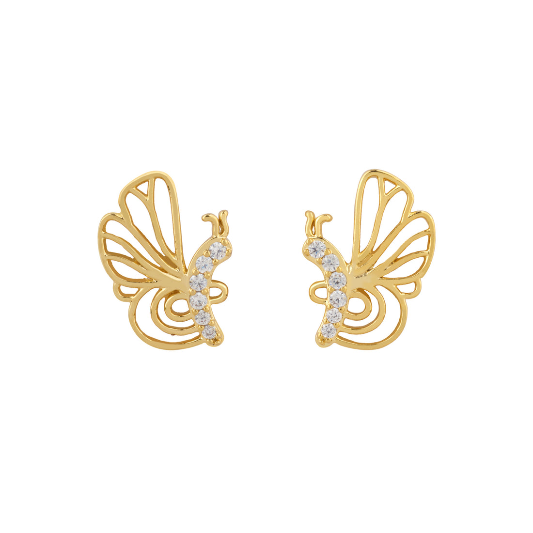 Sparkling Butterfly Studs - Bold N' Italic