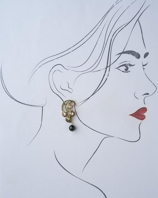 Ecstatic Foliole Drop Earrings - Chandrani Pearls