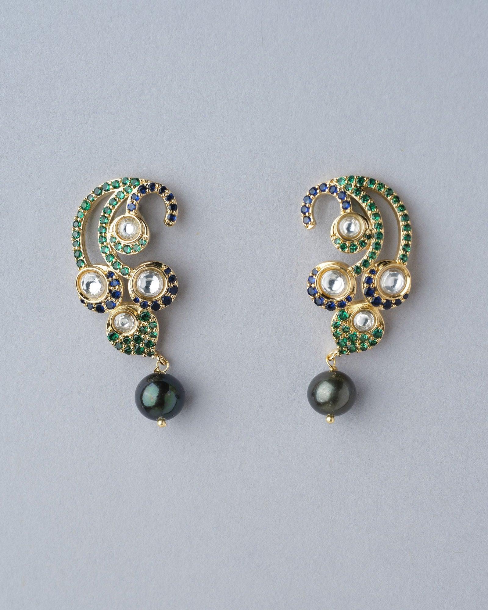 Ecstatic Foliole Drop Earrings - Chandrani Pearls