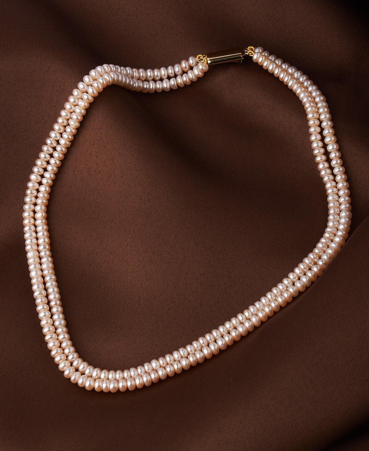 Elegant 2 line Pearl Necklace - Chandrani Pearls